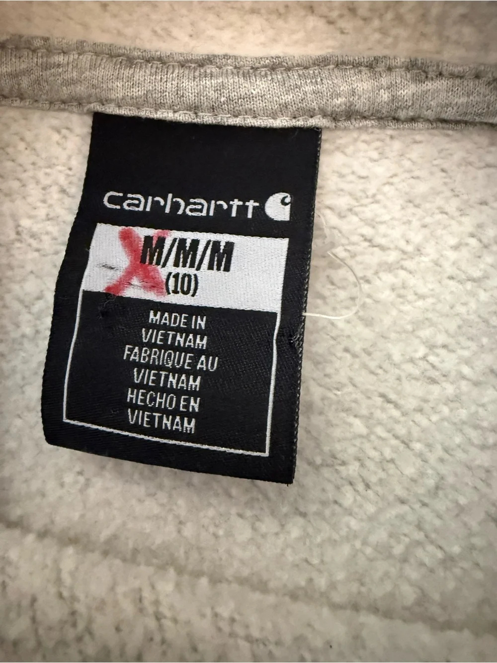 NWOT Carhartt Girls Hoodie Gray Sz 10